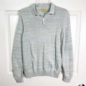 Martine and Juan Marled Knit Long Sleeve Henley Sweater Size 2 (M)